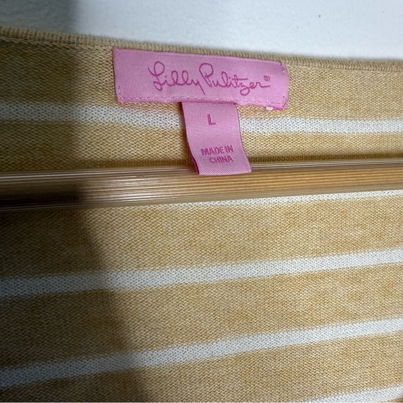 Lilly Pulitzer Elba Pullover Sweater Beige Sweater with Tassels Size Large - Picture 6 of 7